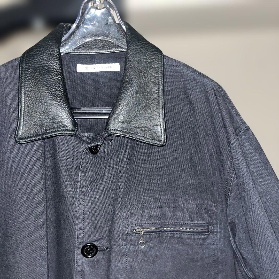 seven by seven 襟レザー カバーオール