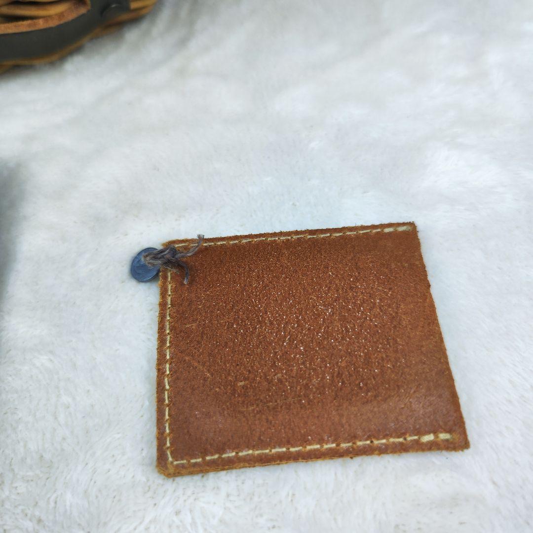 エバゴス カゴバッグ 扇型 レザー ラビットファー 鏡