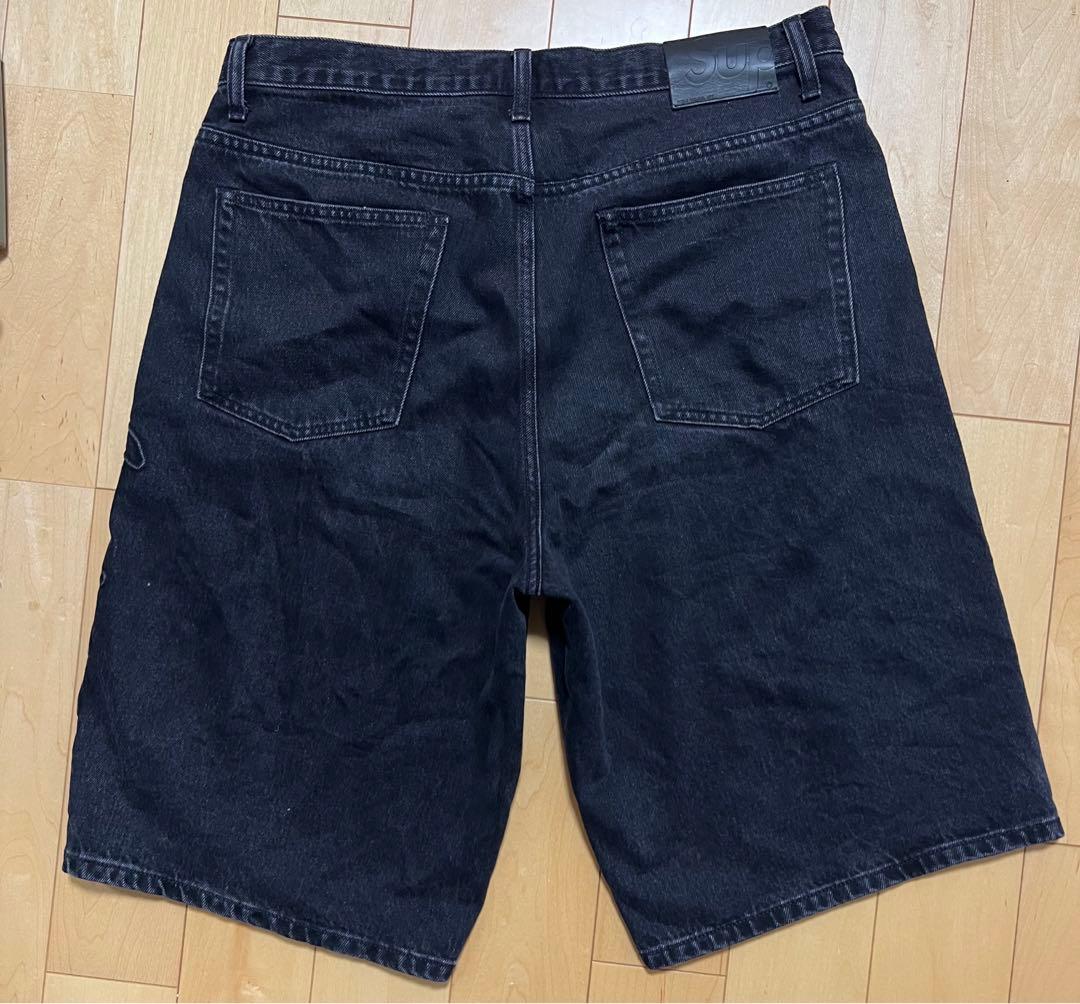 パンツ Supreme script baggy denim shorts 24ss