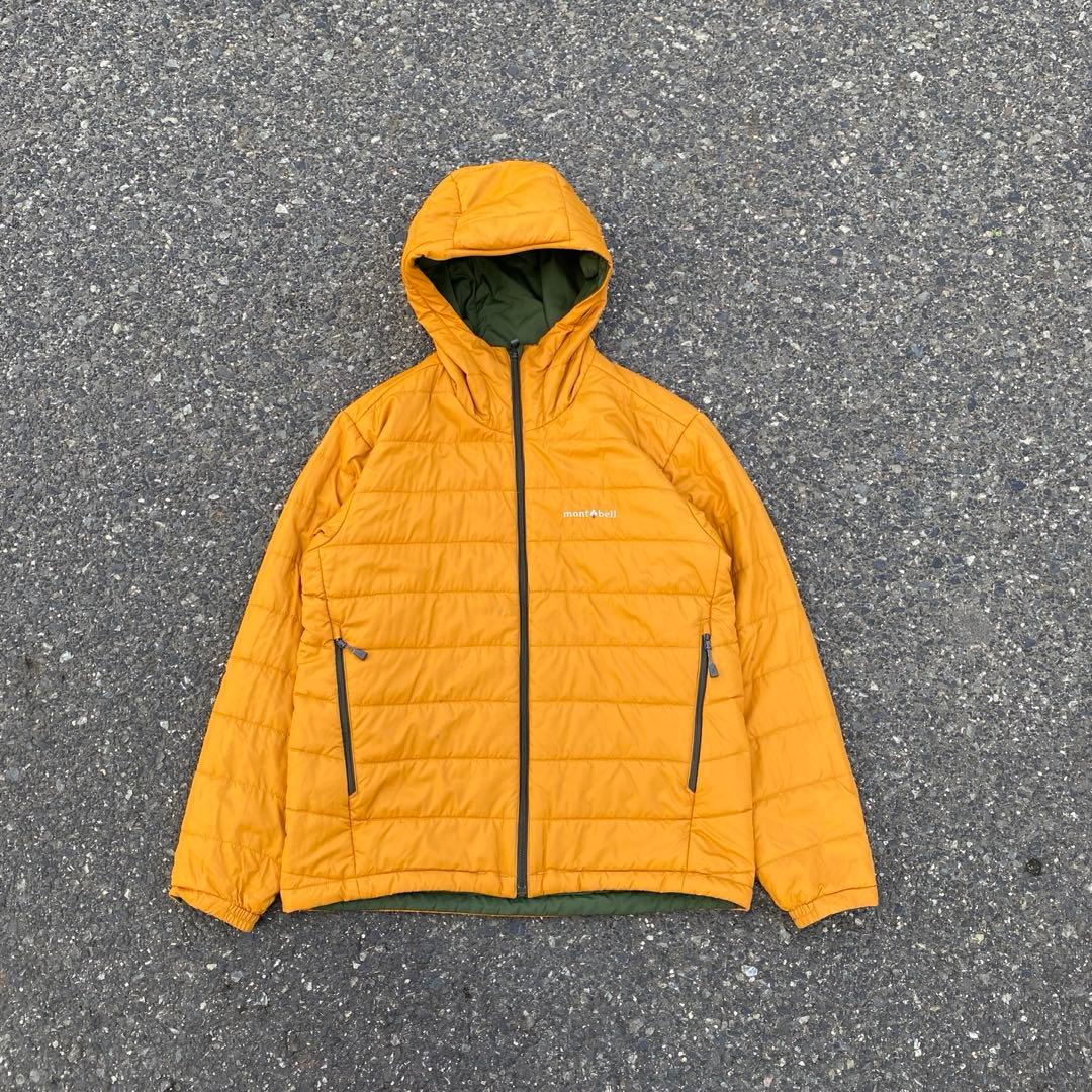 k*0様 mont-bell モンベル ダウンジャケット リバーシブル オレンジ