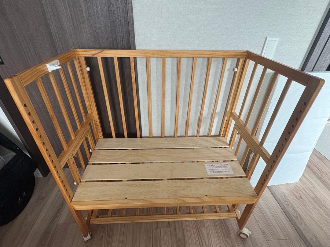 大和屋　そいねーるプラスムーブ　ベビーベッド　ナチュラル＋寝具セット