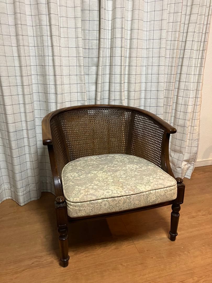 処分価格　カリモク 1人掛けソファ オールドカリモク コロニアル USED品