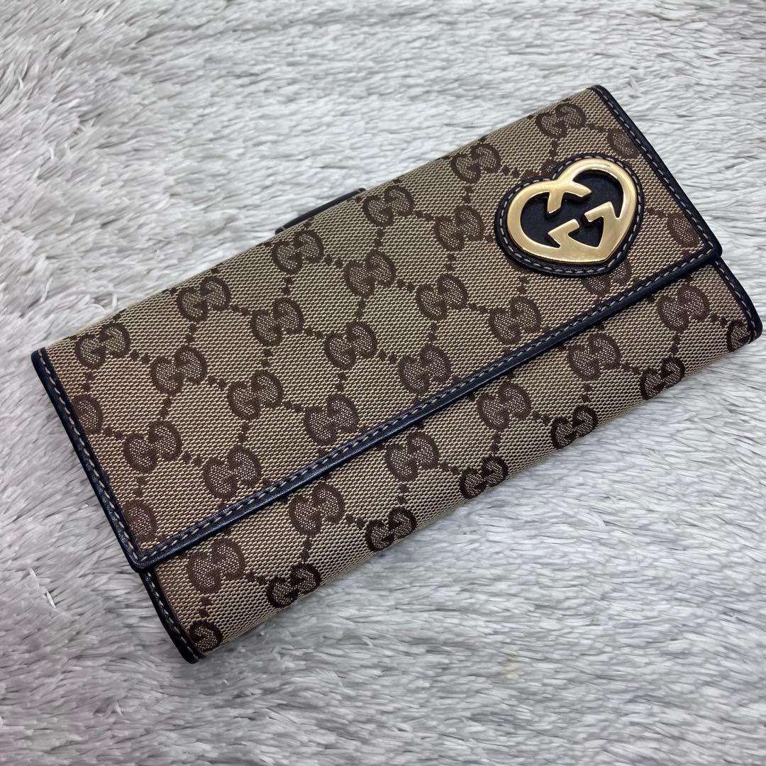 極美品✨GUCCI ラブリーハート インターロッキング GGスプリーム