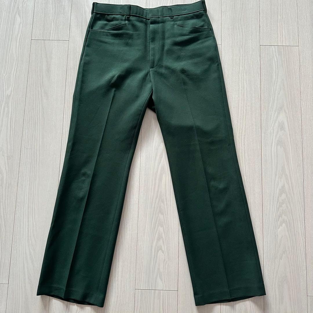 80s Levi's ACTION SLACKS グリーン　W35相当