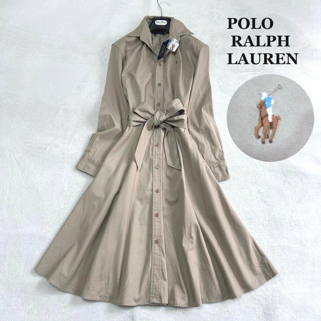 新品タグ付き✨ポロラルフローレン　カラーポニー　ポニー刺繍ベルトフレアワンピース