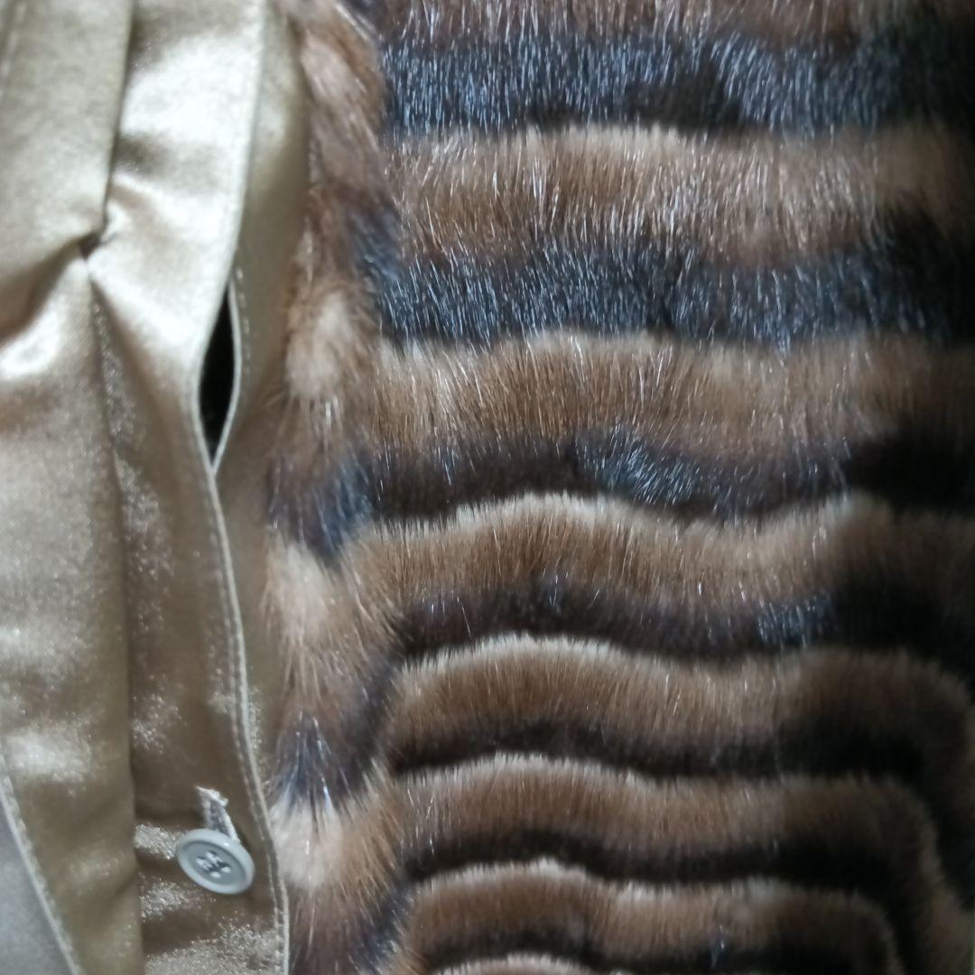 palody リアルファーライナー付き シルク×毛皮 2way コート М