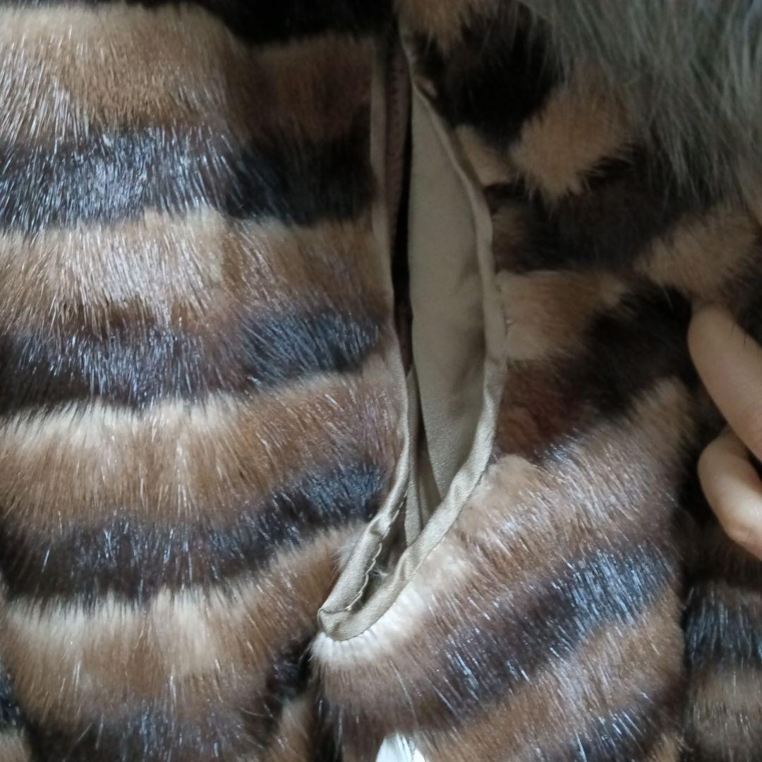 palody リアルファーライナー付き シルク×毛皮 2way コート М