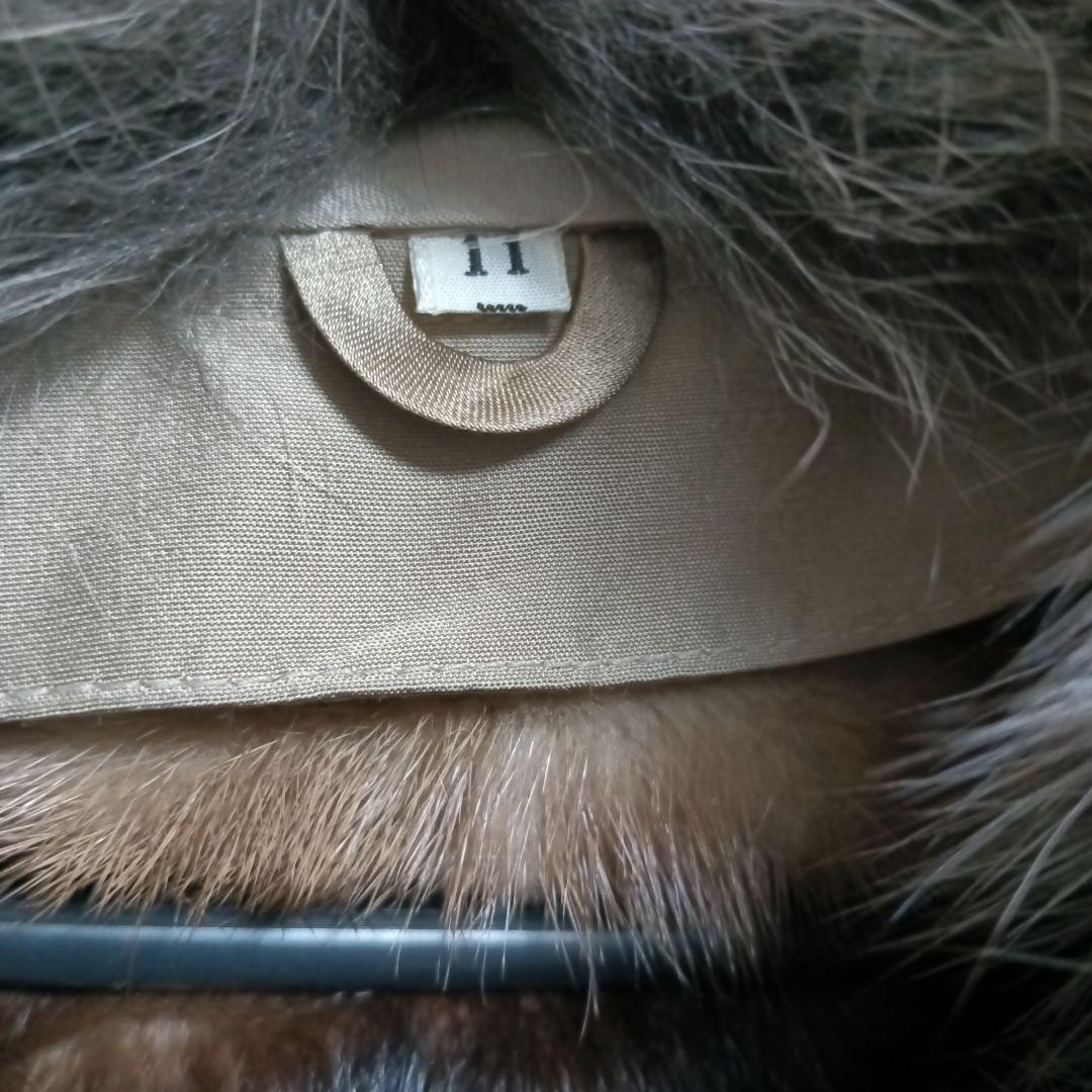 palody リアルファーライナー付き シルク×毛皮 2way コート М