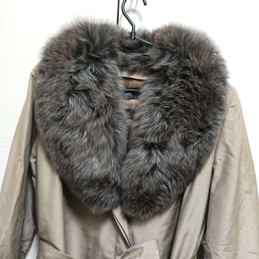 palody リアルファーライナー付き シルク×毛皮 2way コート М