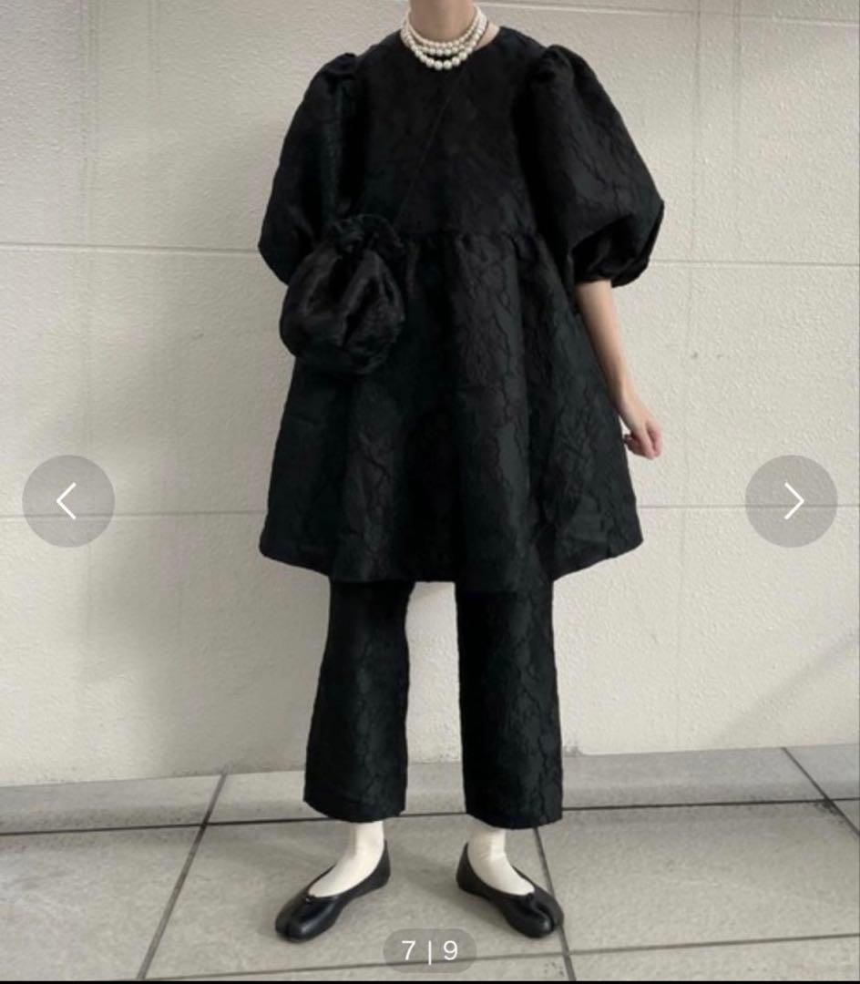 perna ペルナ　ジャガードセットアップ　ブラック