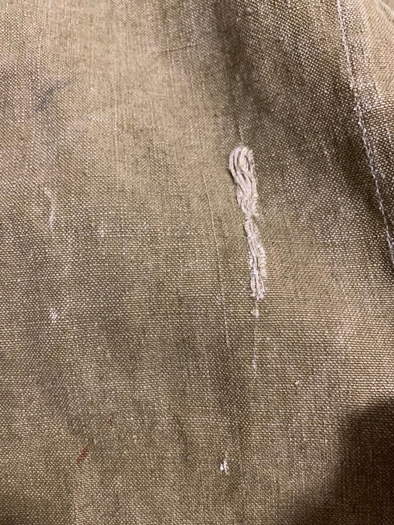 1940s フランス軍　M35 モーターサイクルコート　リネン