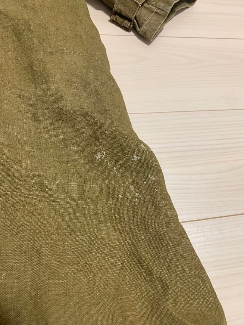 1940s フランス軍　M35 モーターサイクルコート　リネン