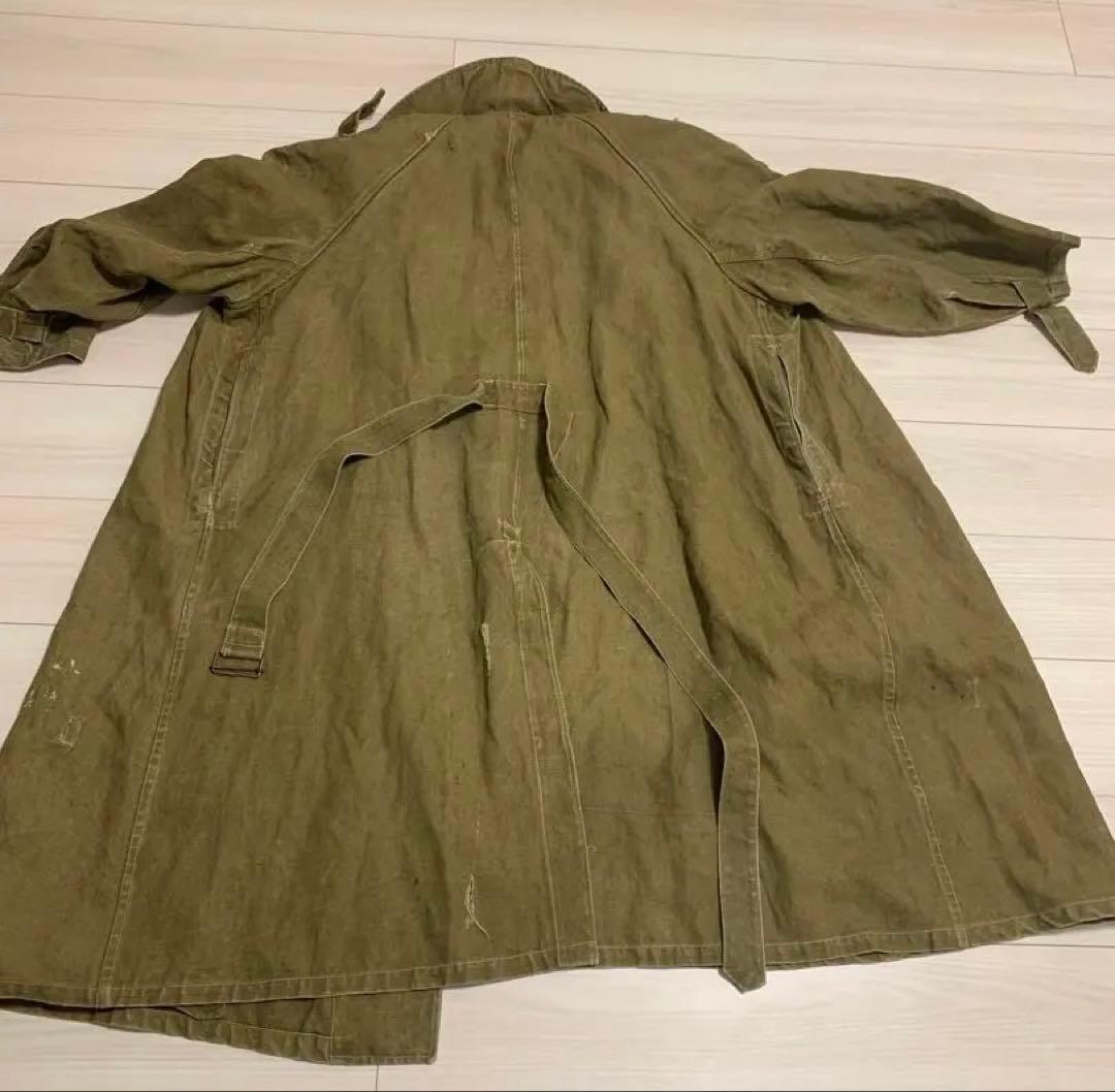 1940s フランス軍　M35 モーターサイクルコート　リネン