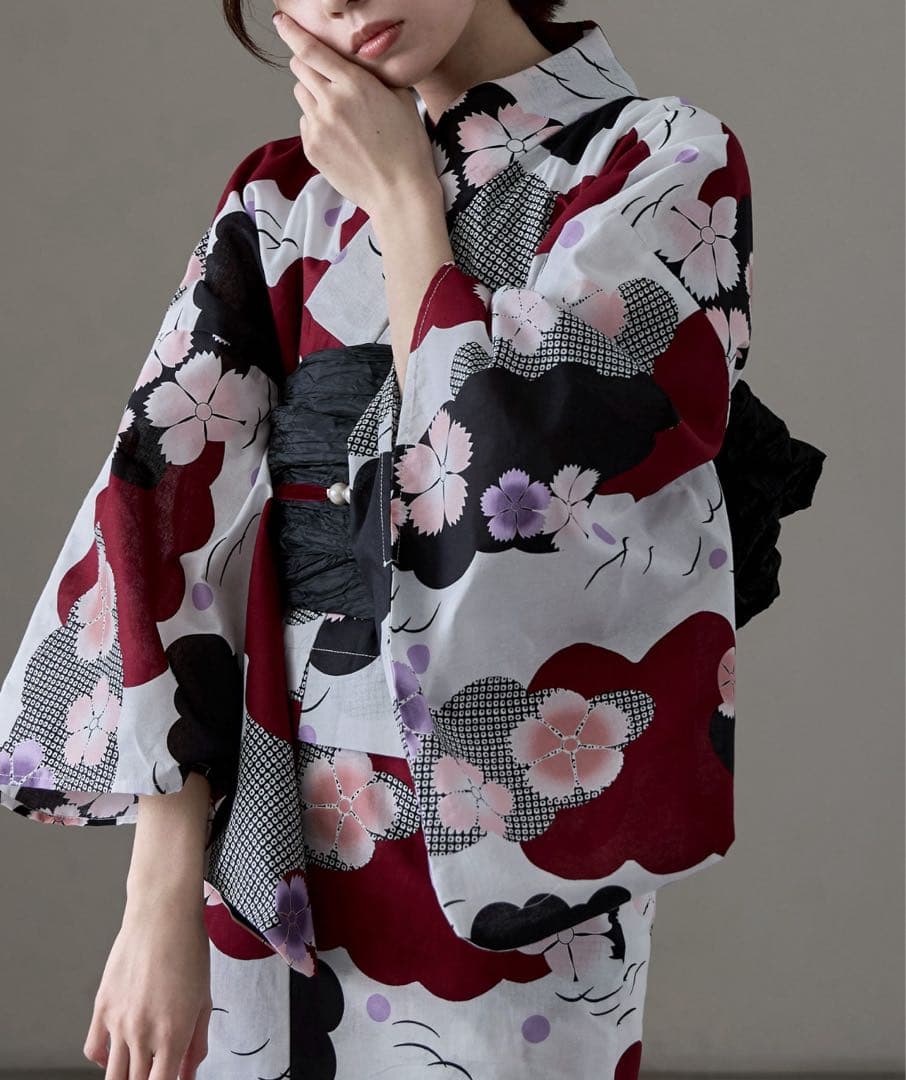 asaka 二部式浴衣 セパレート式綿浴衣 2点セット