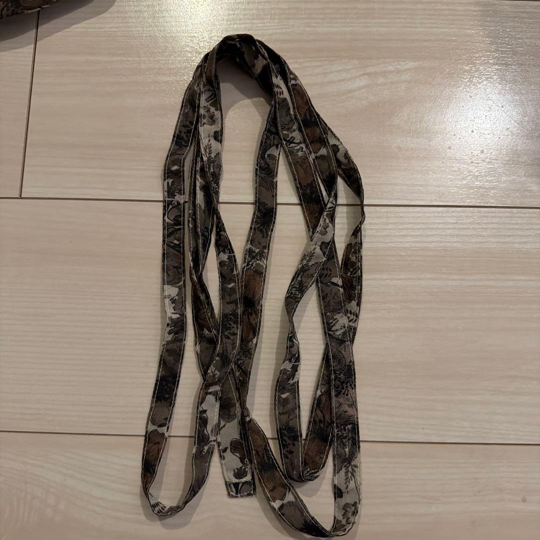 AMERI VINTAGE 紐べルト付 花柄ワンピース オケージョンドレス