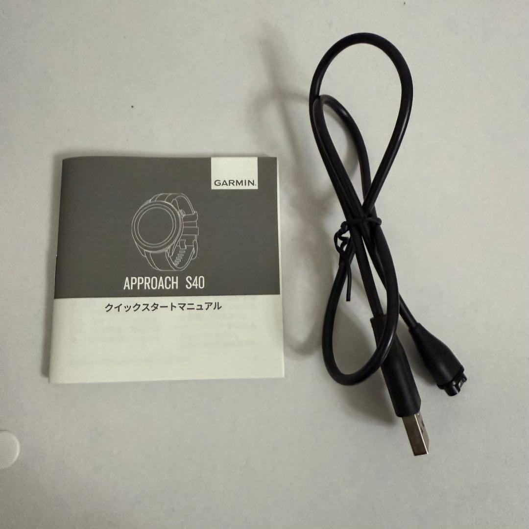 GARMIN APPROACH S40 GPSゴルフウォッチ　ホワイト　稼動品