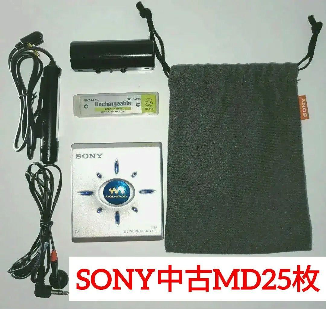 SONY MDウォークマンMZ-E500＋中古mini disc25枚
