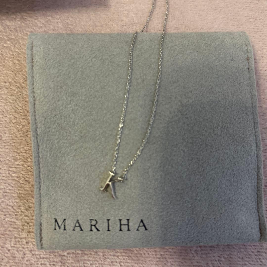 マリハ　イニシャル　ネックレス　シルバー　40cm K