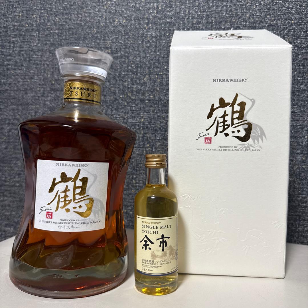 ニッカウヰスキー 鶴 700ml 余市ミニボトルをお付けして