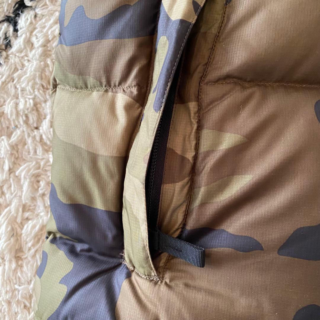 THE NORTH FACE ザノースフェイスヌプシダウンベストXL 迷彩カモ