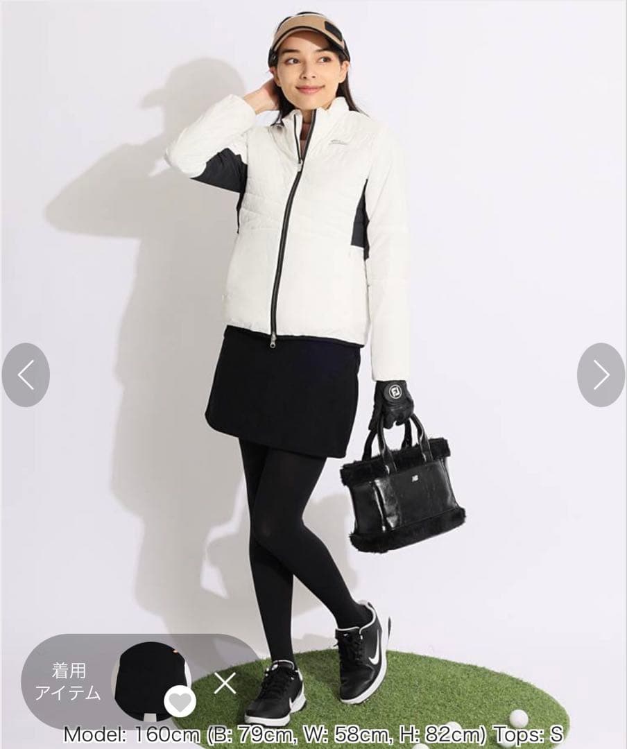 Titleist レディースジャケット Sサイズ ホワイト/ブラック