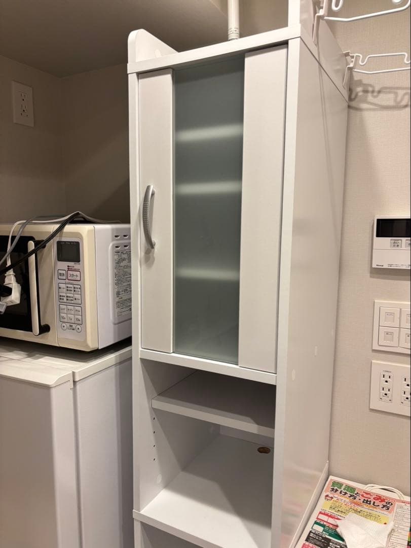 LOWYA キッチン収納 可動棚付き ホワイト 53cm