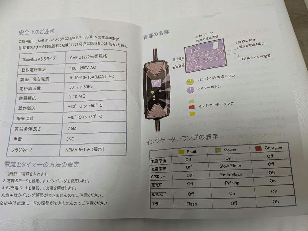 d*e様 EV 充電ケーブル