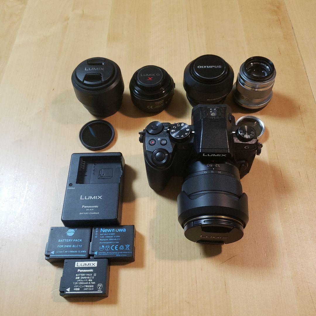 LUMIX G DMC-G8 デジタル一眼レフカメラ 本体とレンズ5本