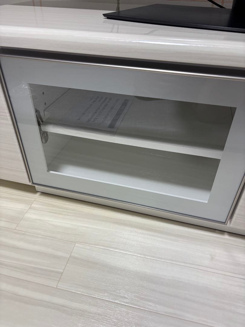 ホワイト テレビ台 引き出し付き