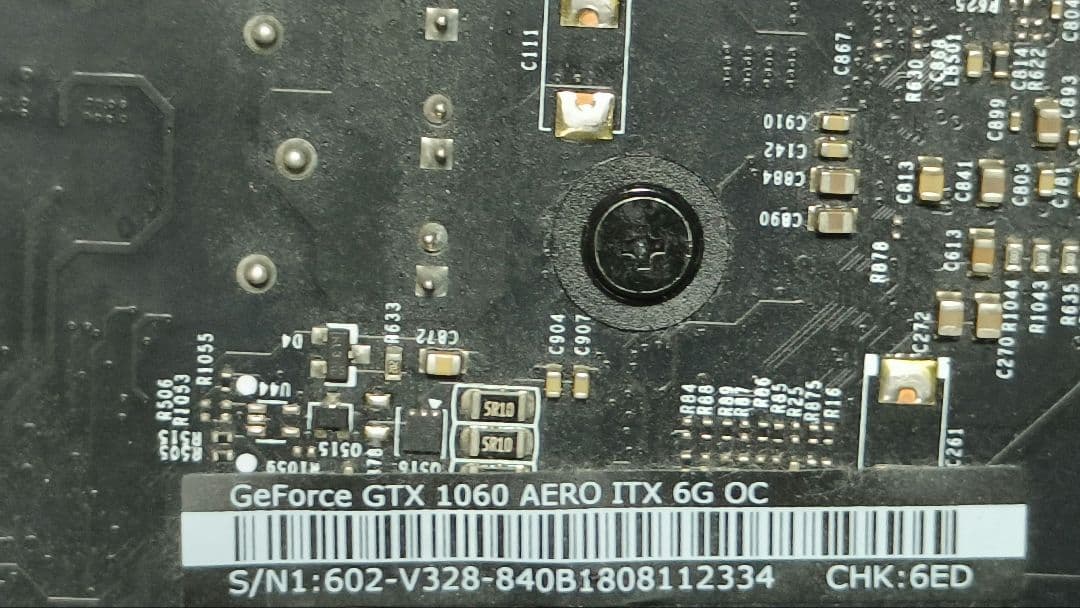 MSI GTX 1060 AERO ITX 6G 動作確認済み ①