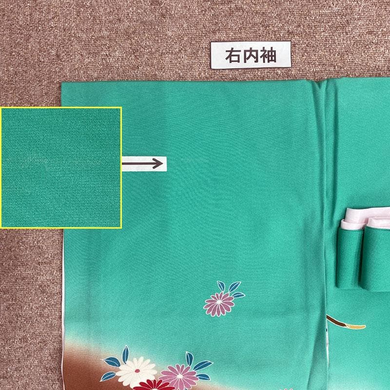 512ax16◎お宮参り 女児 祝い着 着物 産着 七五三にも 長襦袢付◎美品