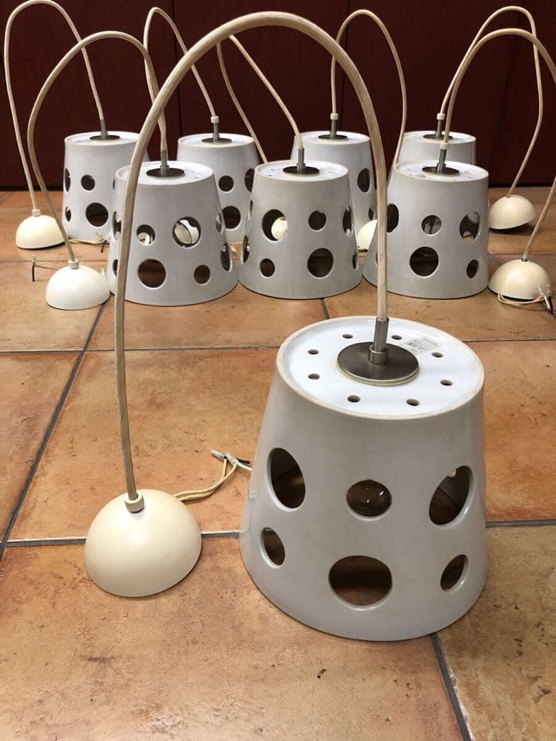 USHIO SPAX SISTER 陶器シェード付 インテリア ペンダントライト