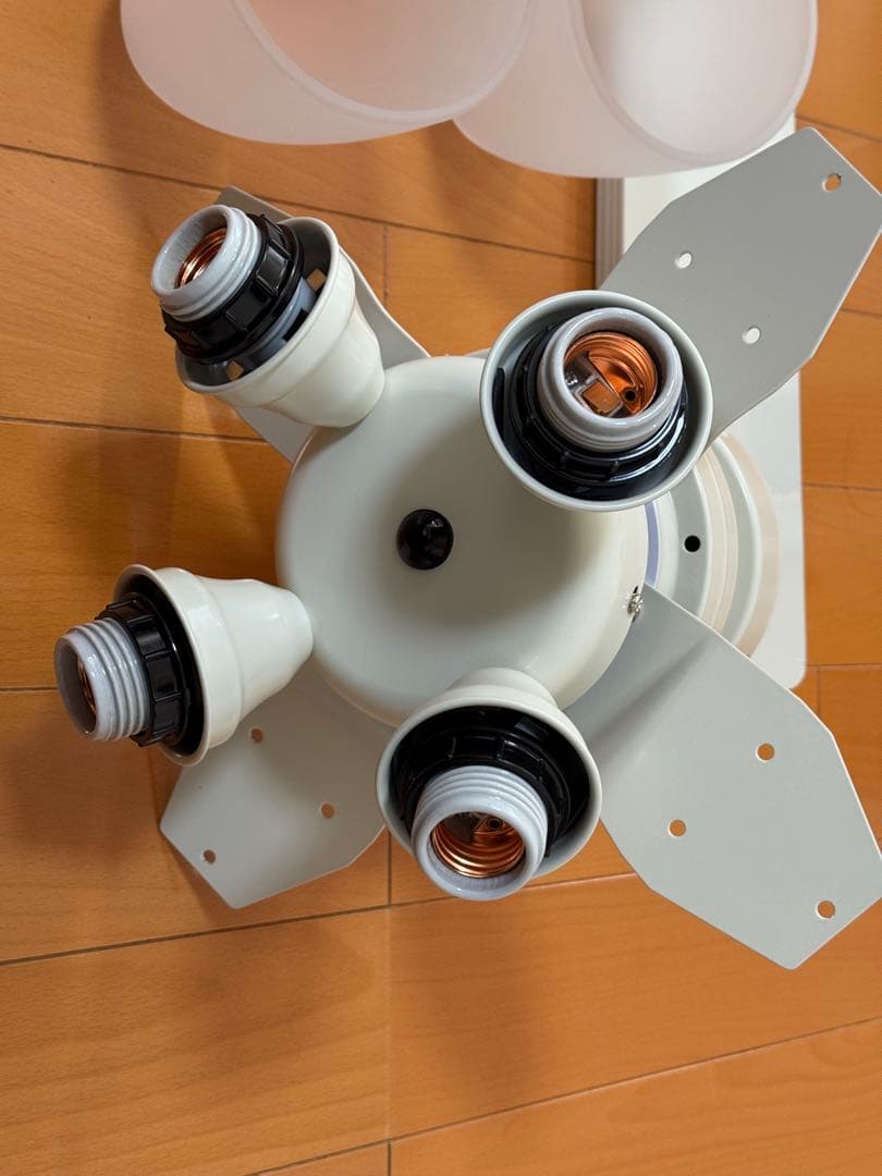 未使用 LOWYA シーリングファンライト ラスボルタ4灯