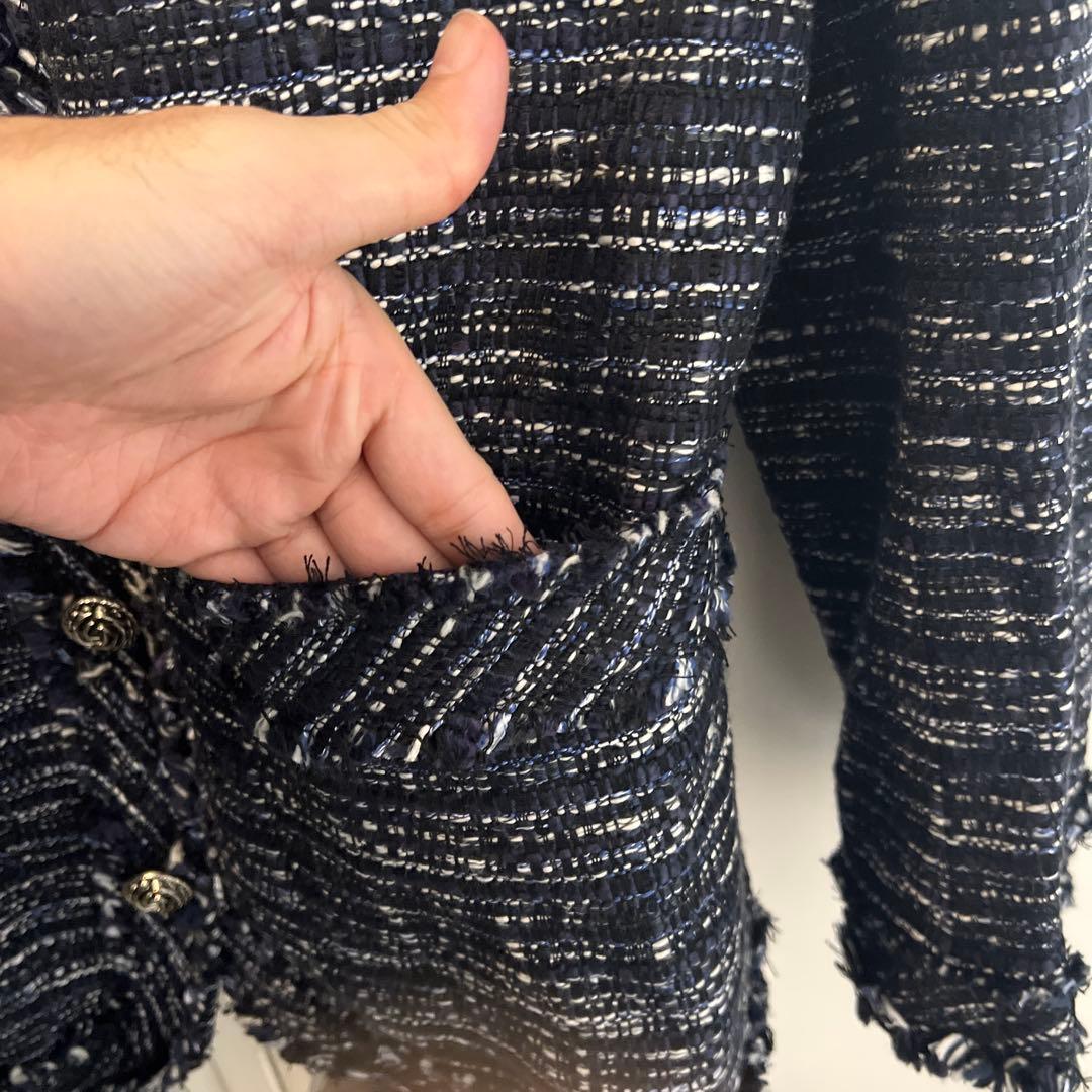 BONBOM ニットジャケット ネイビー