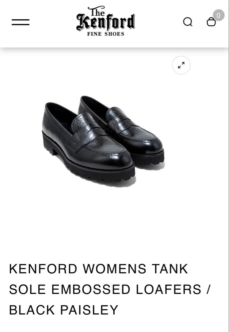 靴 KENFORD WOMENS TANK SOLE EMBOSSED LOAFER