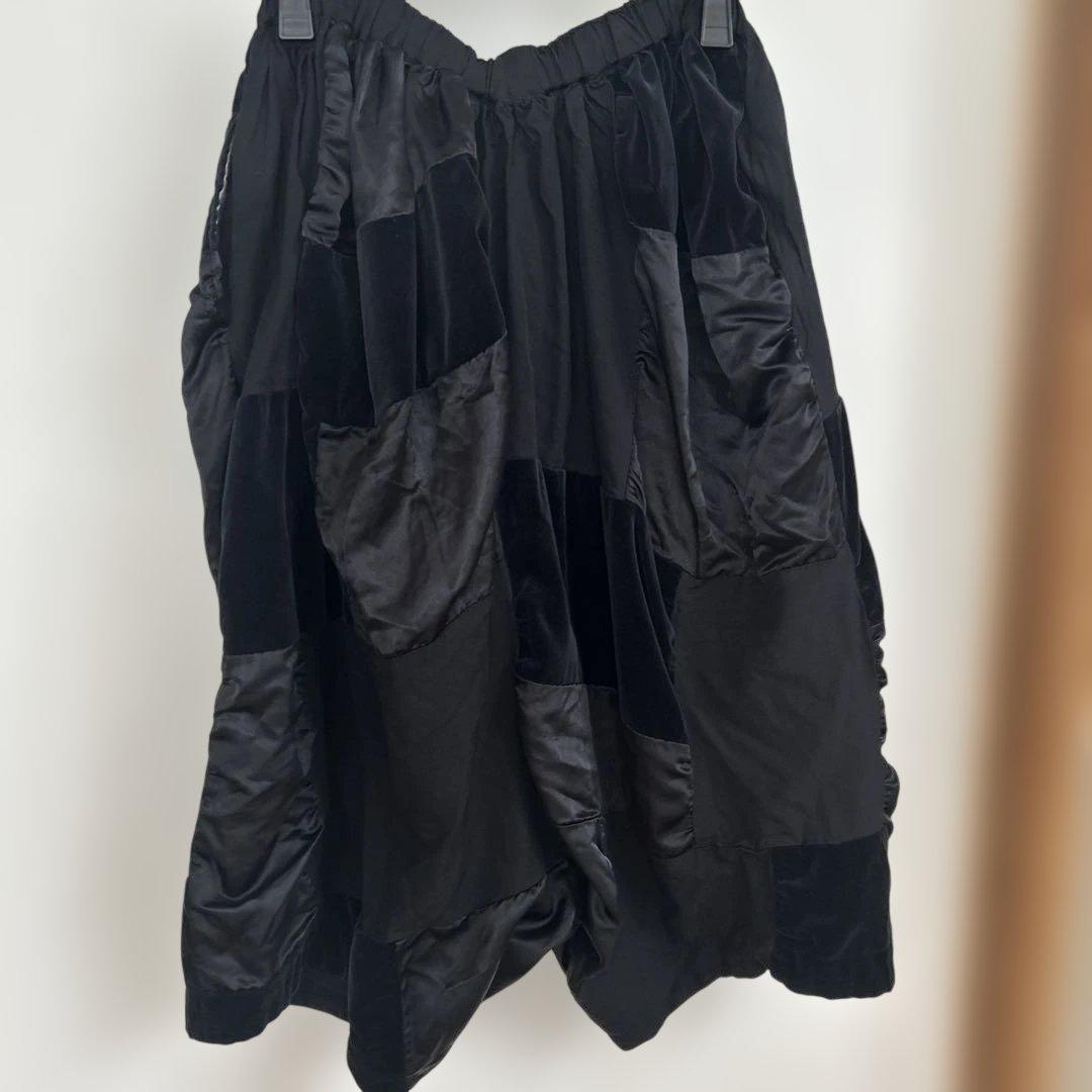 コムデギャルソン　ブラック サルエルパンツ パッチワーク