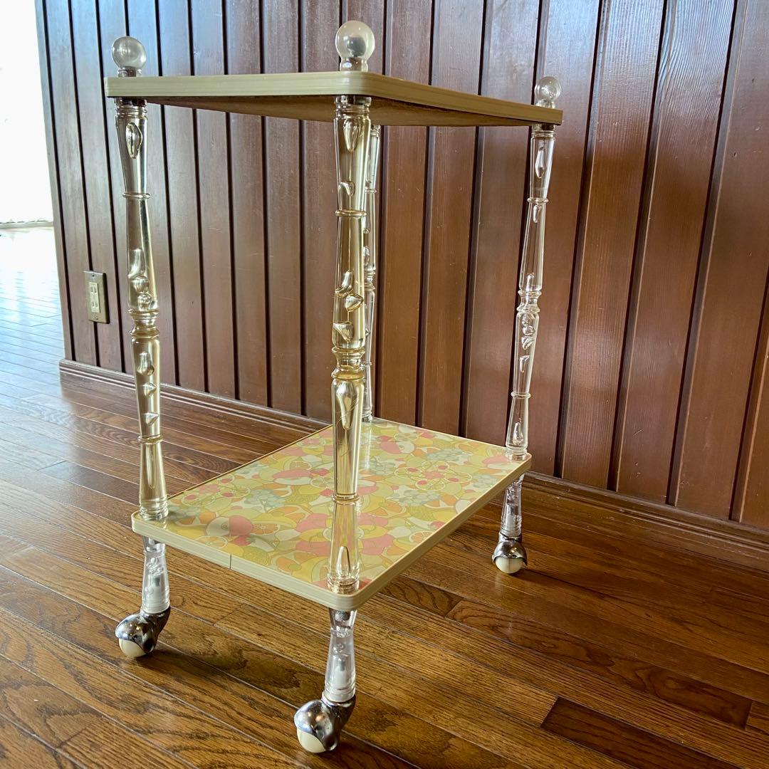 昭和レトロ　キッチンワゴン　果物柄　レトロポップ　当時物