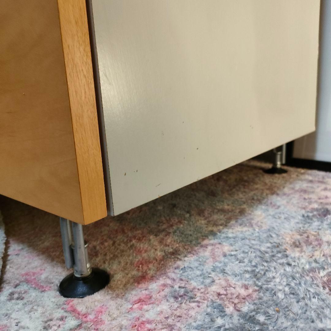 【廃盤品】無印良品 木製チェストワイド 脚付き 4段収納