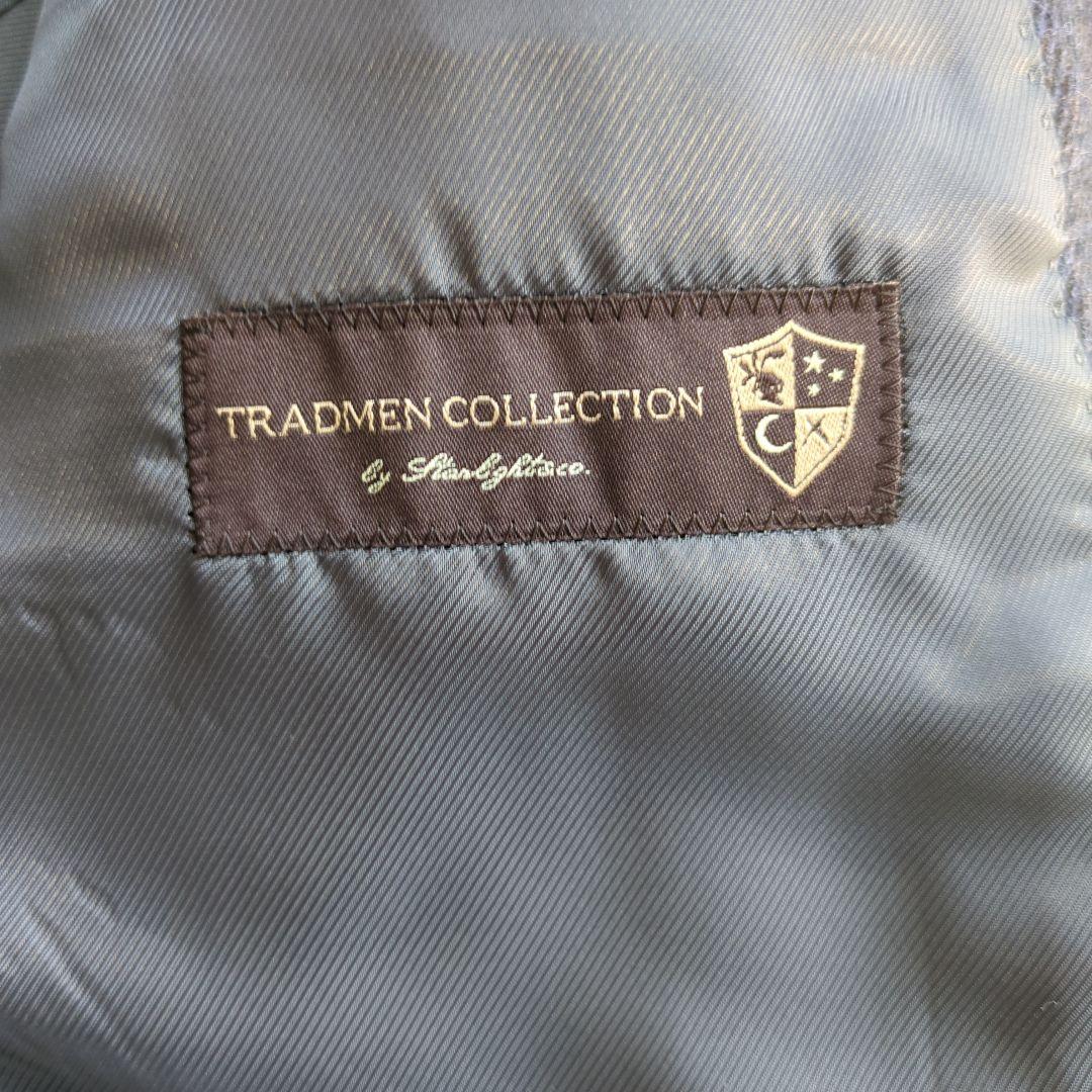 【Tradmen Collection】 ネイビー ビジネススーツ ウール混紡