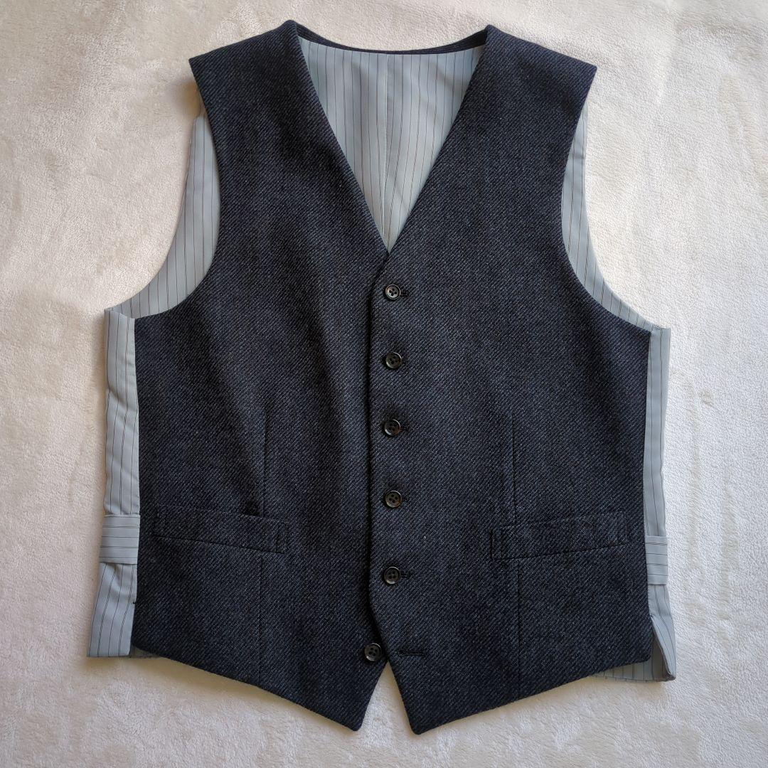 【Tradmen Collection】 ネイビー ビジネススーツ ウール混紡