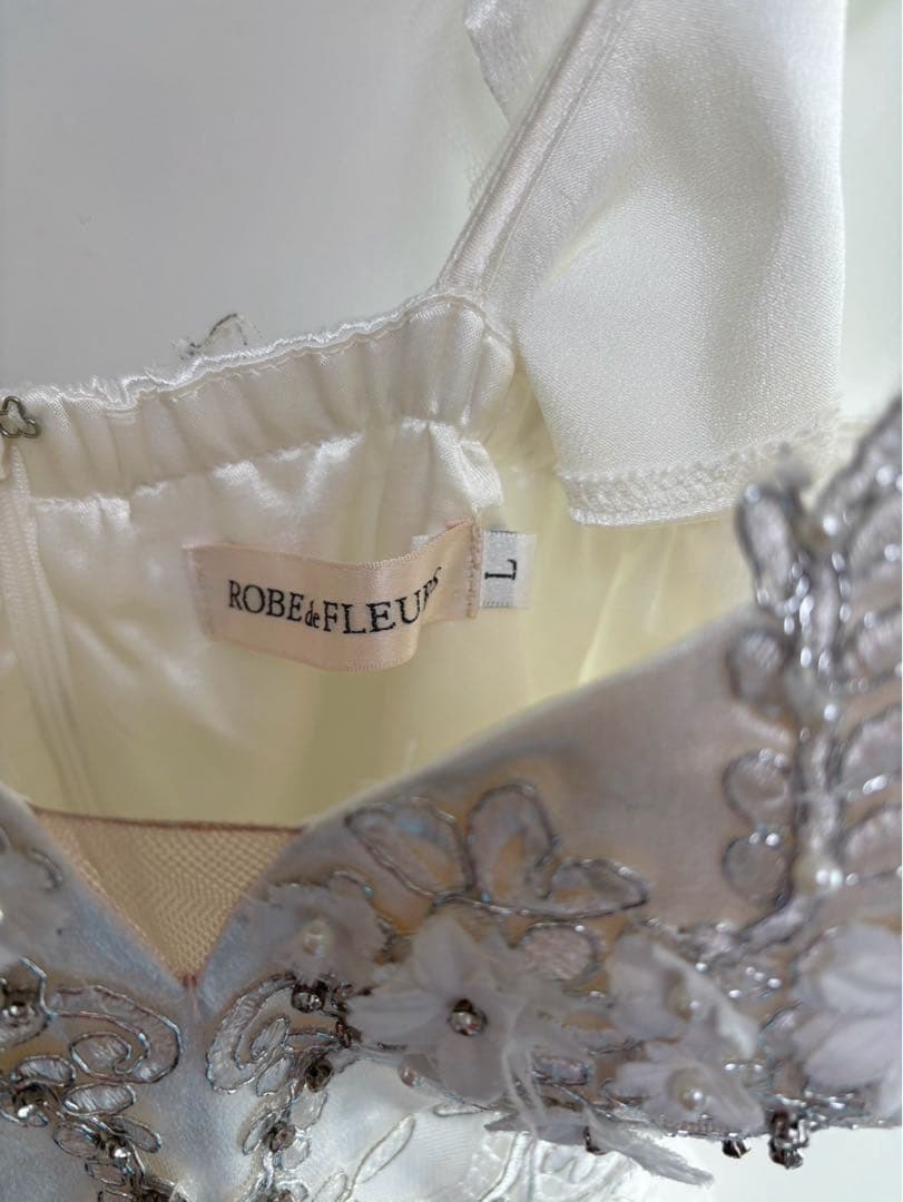【ROBE de FLEURS/ローブドフルール】ホワイト キャバドレス L