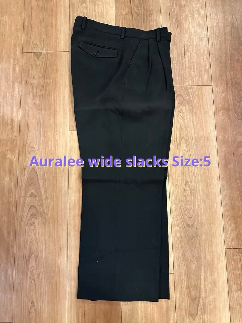 AURALEE 黒 wide trousers スラックス Size 5