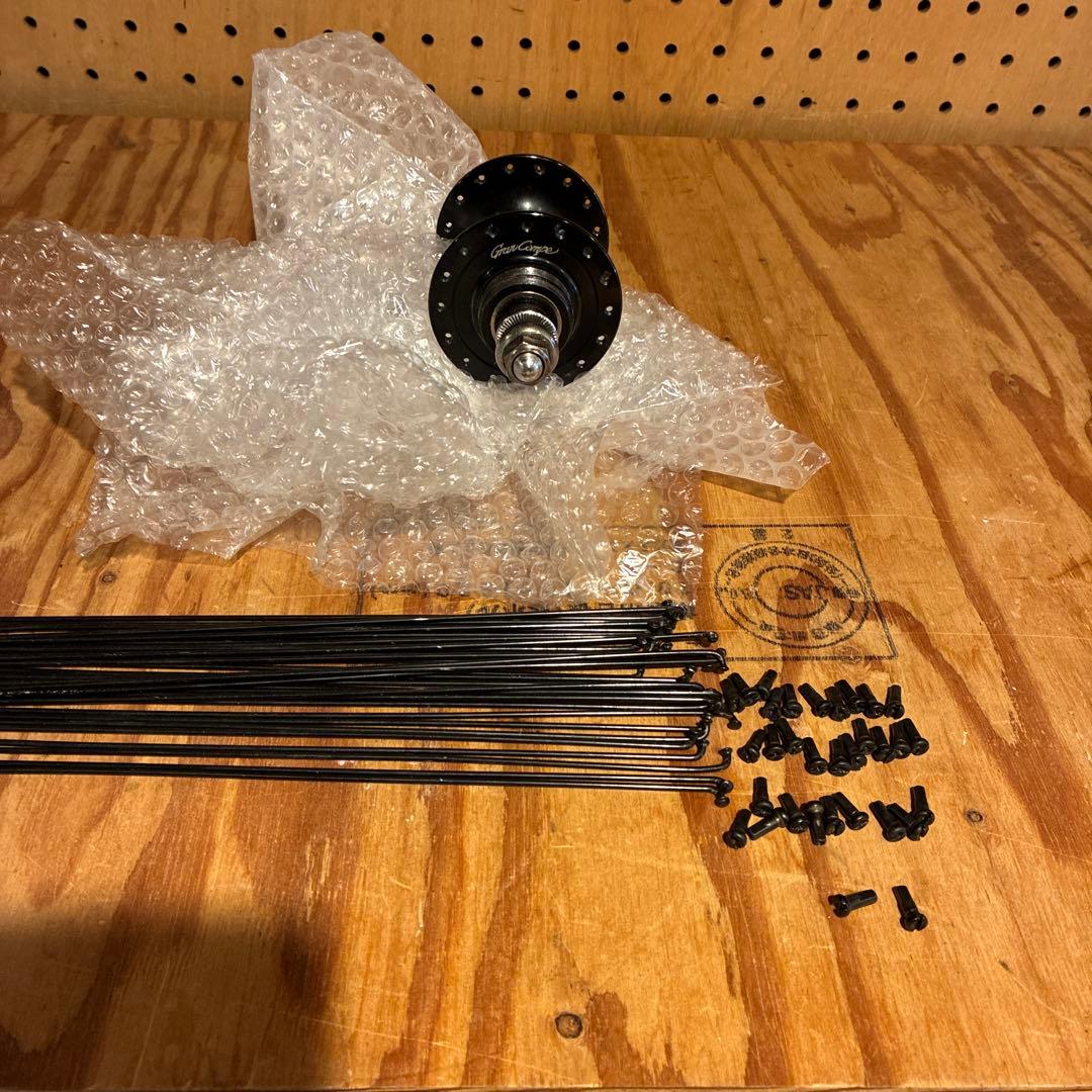 グランコンペ　リアハブ両切り　32ホール スポーク　ニップルセット