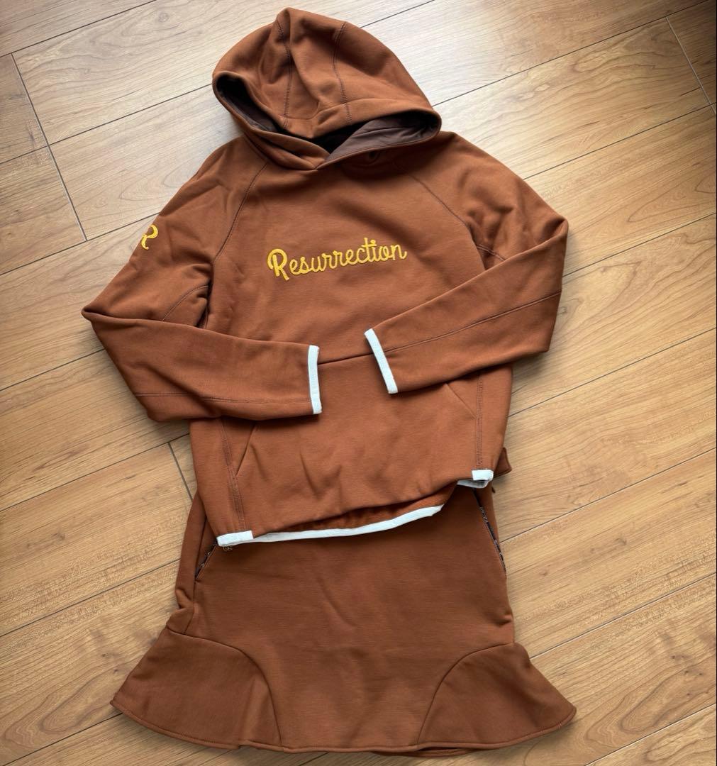 【レザレクション】防寒パーカー　スカート　セットアップ　裏起毛