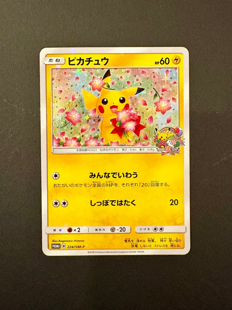 ポケモンカード　ピカチュウ みんなでいわう　プロモ　224/SM-P