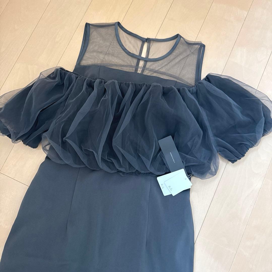 新品タグ付き LADYシアーボレロレイヤードワンピースドレス ラグナムーン M