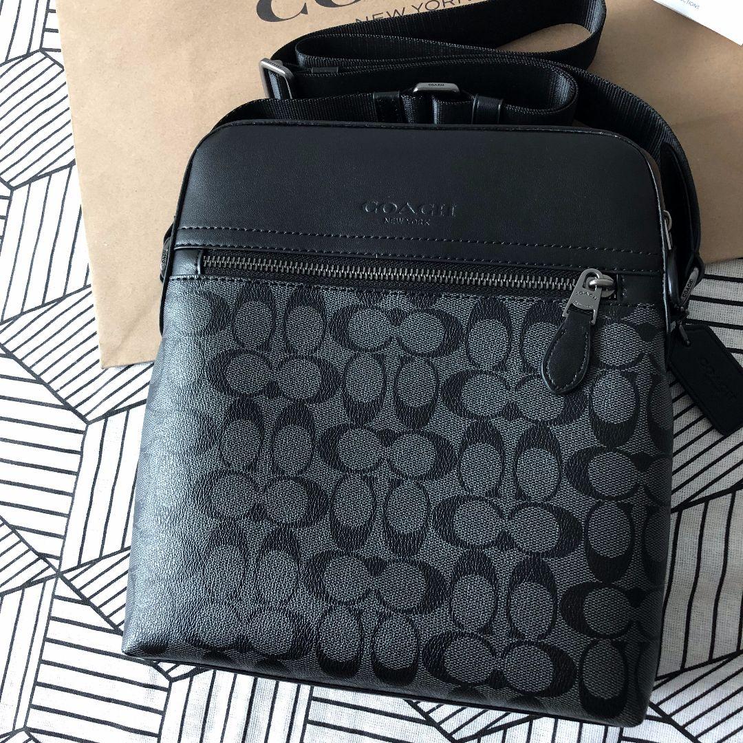 COACHコーチバッグ F73336 ブラック ショルダーバッグメンズバッグ