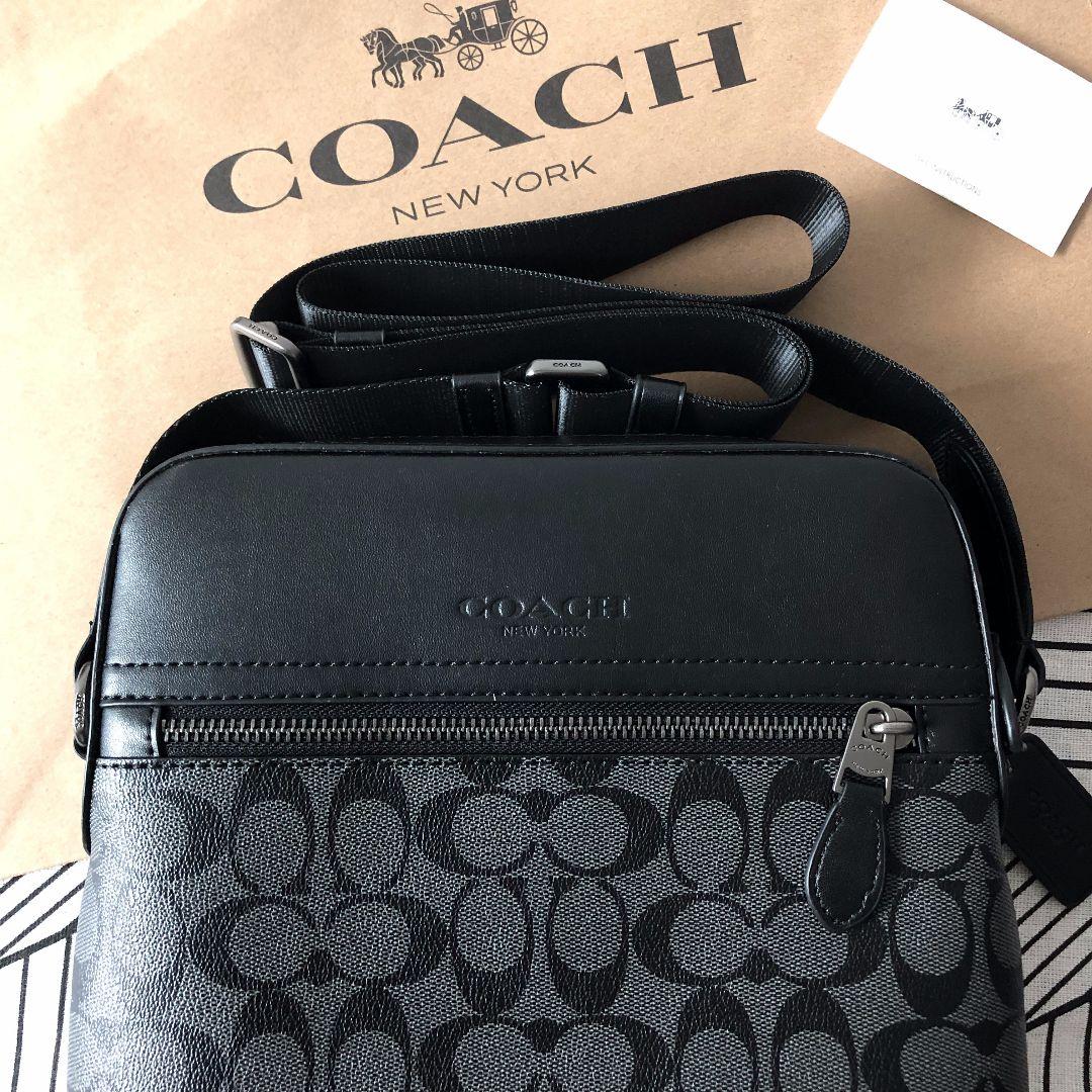 COACHコーチバッグ F73336 ブラック ショルダーバッグメンズバッグ