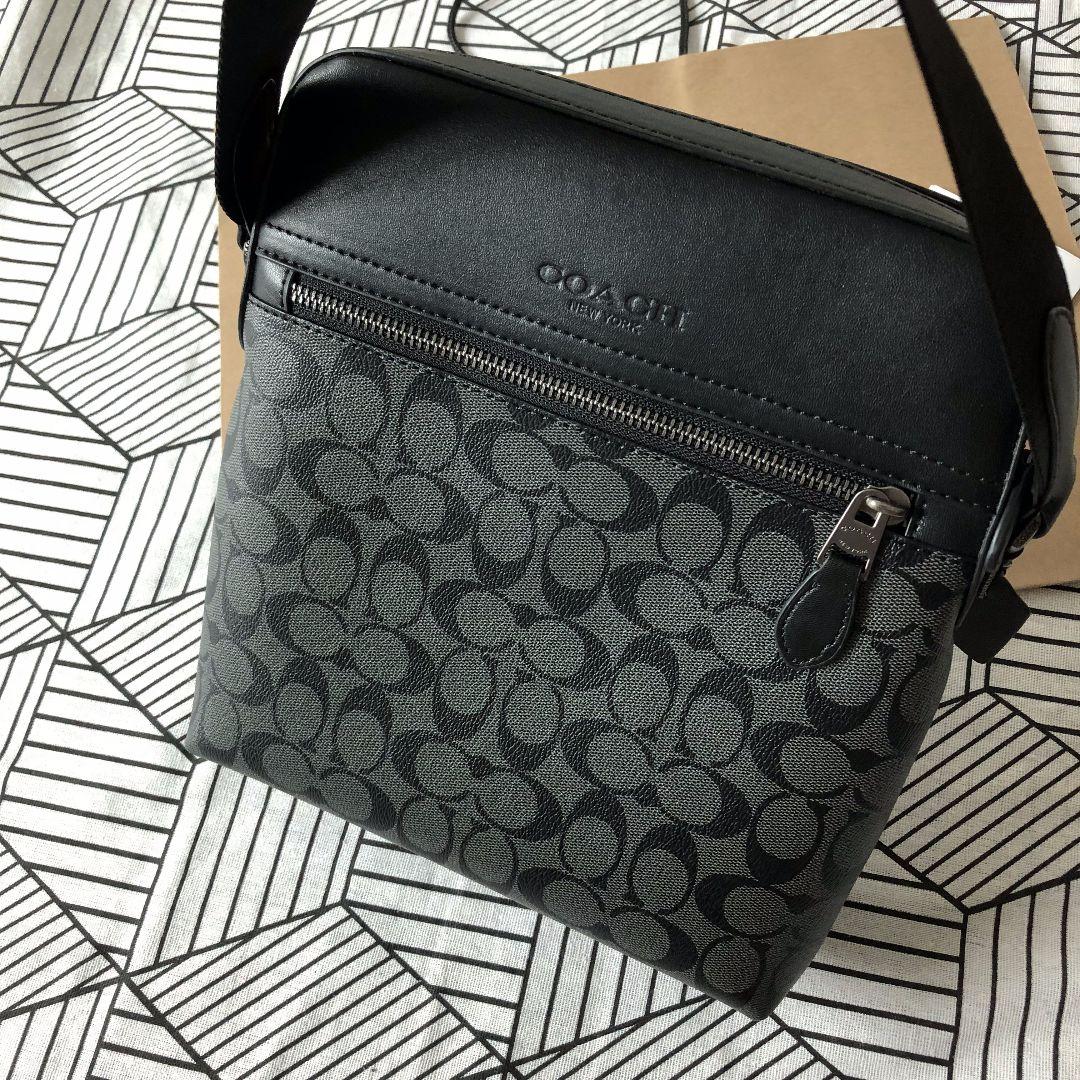 COACHコーチバッグ F73336 ブラック ショルダーバッグメンズバッグ