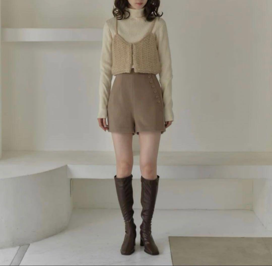【Eaphi】 short pants beige &brown